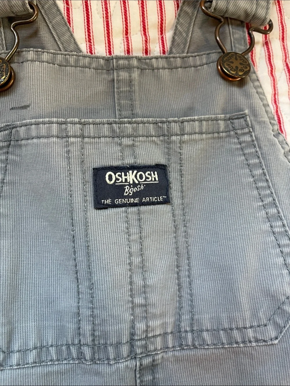 OshKosh B'gosh Gray Cargo Overalls 4T Unisex